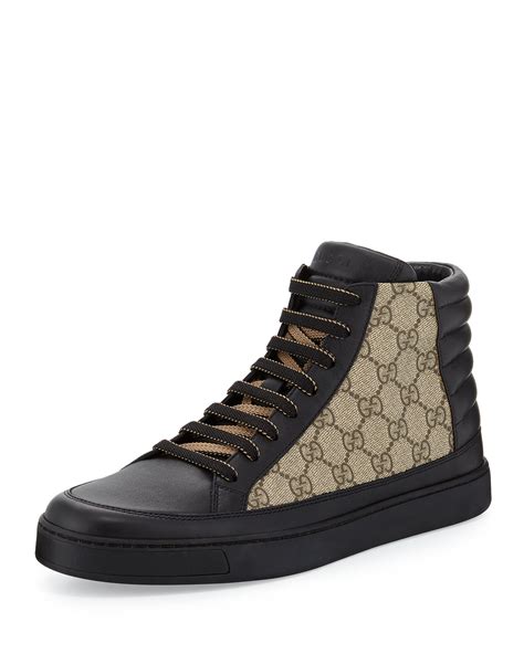 gucci black and tan high tops|Gucci high tops men's.